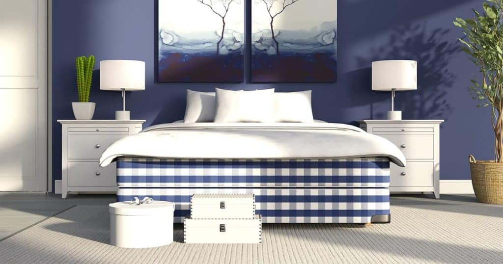 Blue bedroom wall