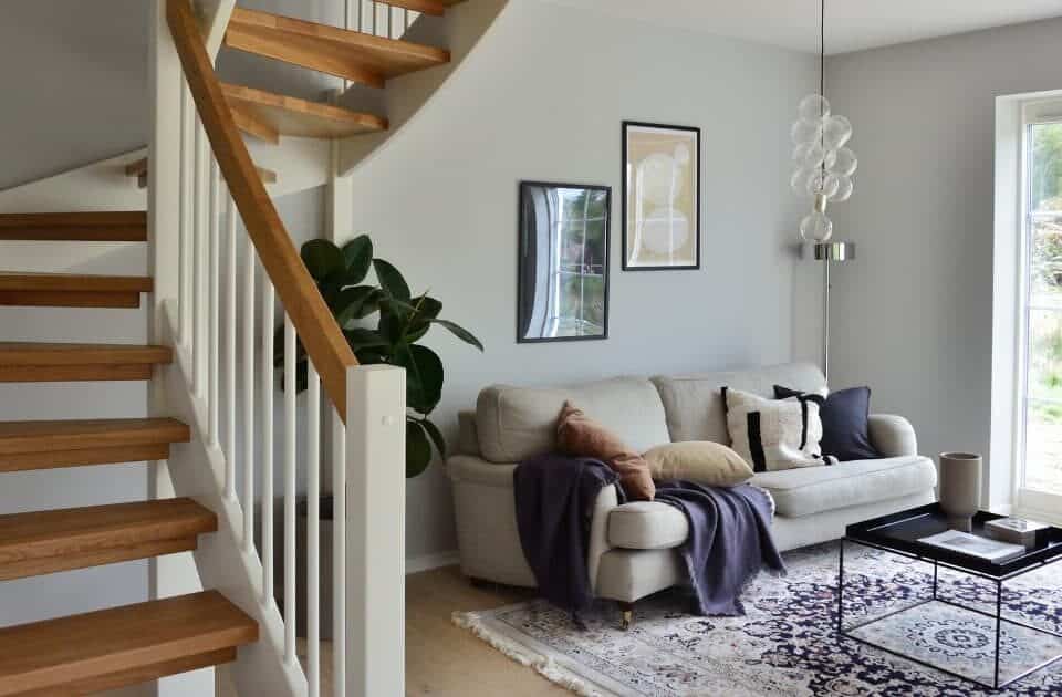 Staircase in living room