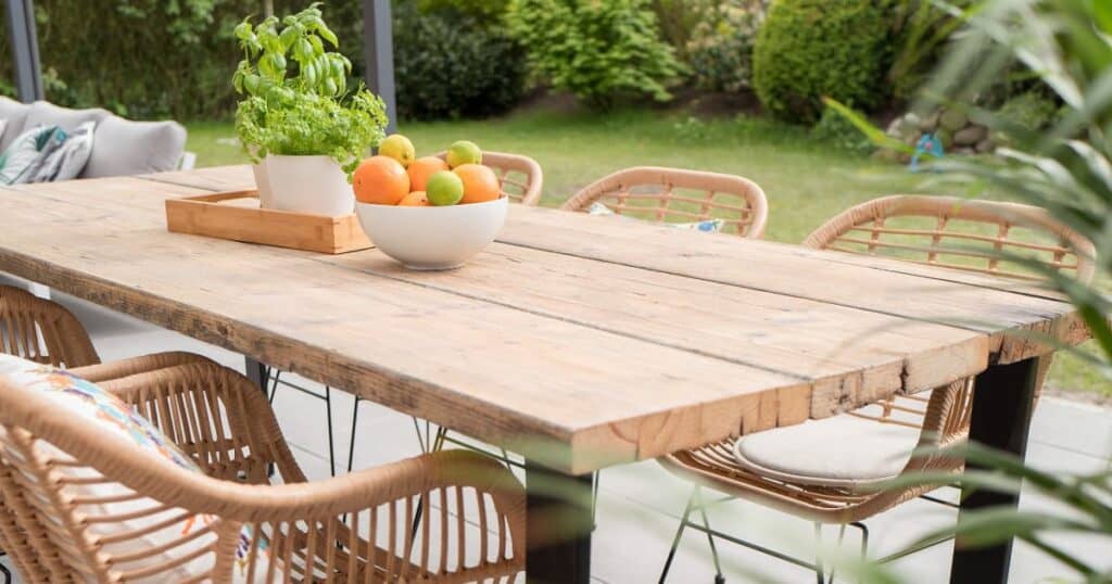 Garden dining table